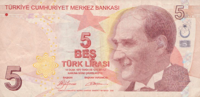 5 Turkish Lira