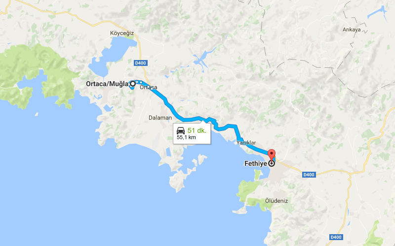 How To Go To Ortaca From Fethiye